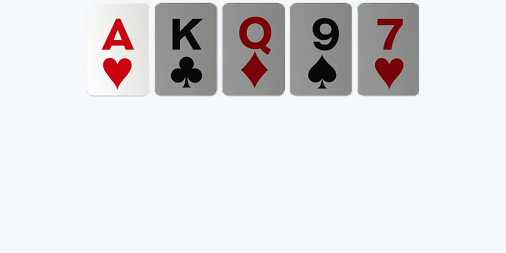High card example in poker hand ranking order – Poker for Beginner