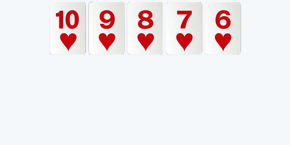 Straight flush example in poker hands ranked – Poker for Beginner