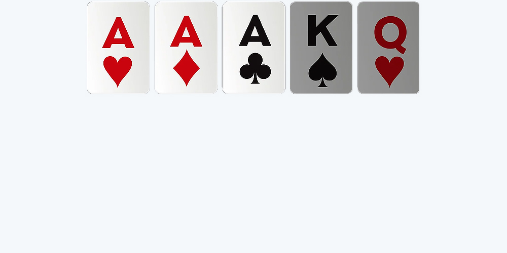 Three of a kind example in poker hand ranking order – Poker for Beginner